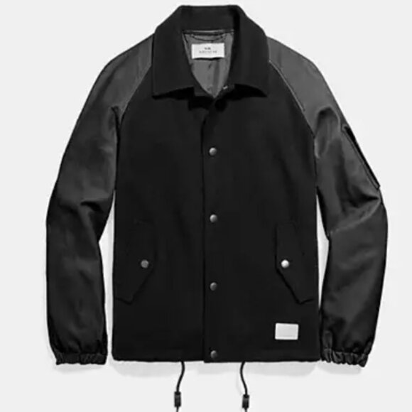 COACH Leather And Wool Varsity Jacket - Picture 15 of 16